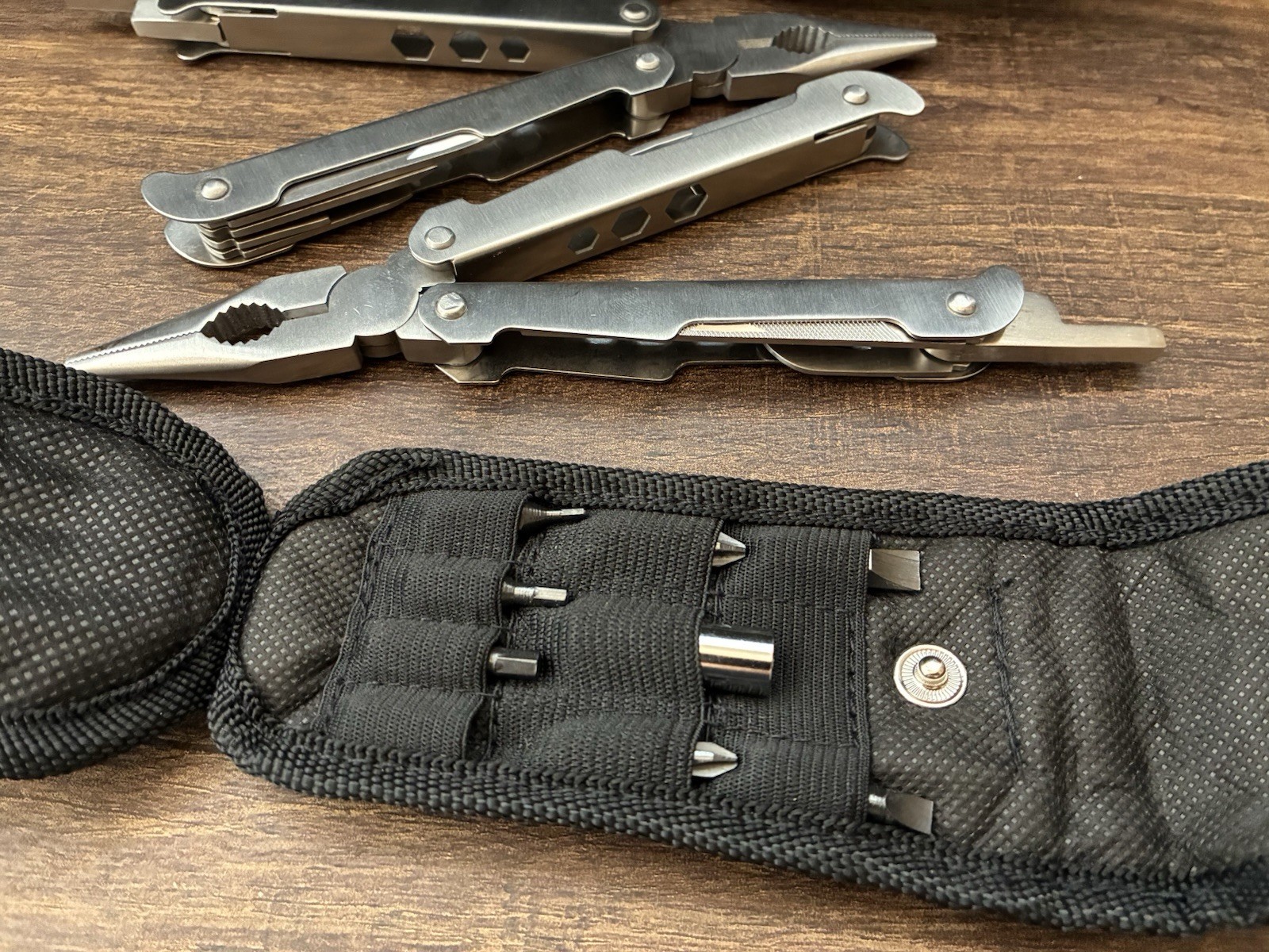 Unbranded Multi -Tool Stainless With Sheath Lot Of 2