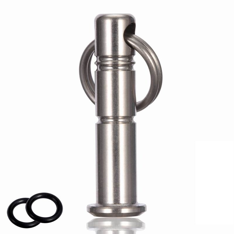 Titanium Lanyard Bead Bolt Holder with Split Ring Keychain Necklace Pendant DIY