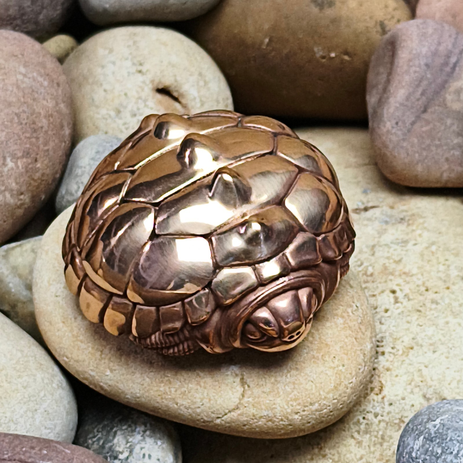 Purple copper map turtle Tortoise Graptemys handcraft animal reptile statue