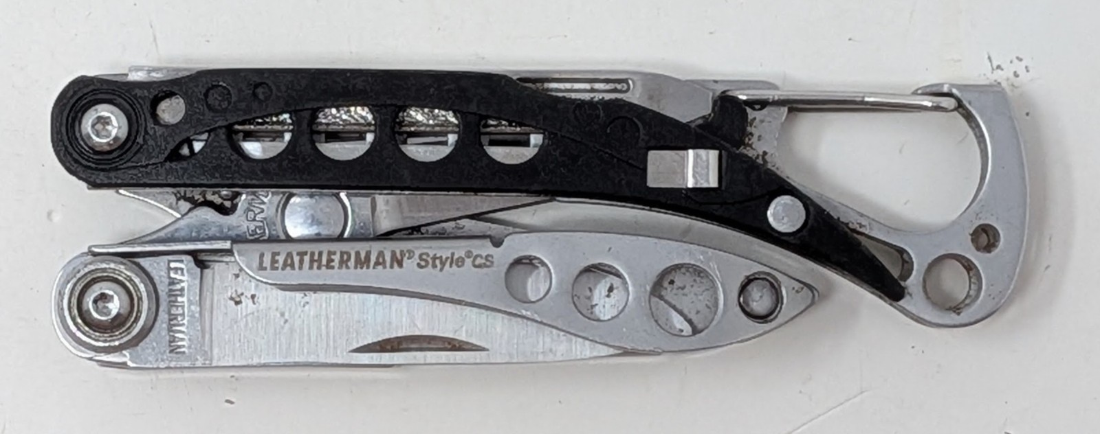 LEATHERMAN STYLE CS Black Multi-Tool Knife File Carabiner – FOR PARTS OR REPAIR