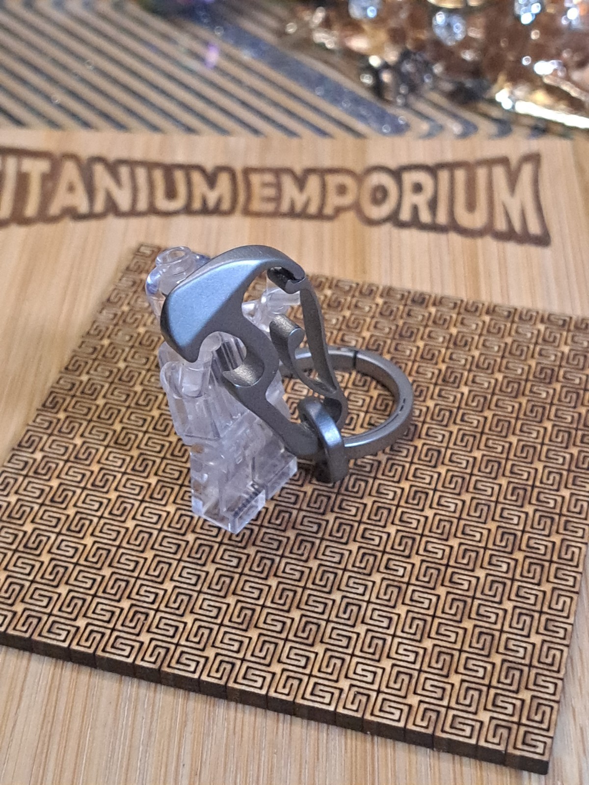 Mini EDC Titanium Carabiner Keychain With Built-in Bottle Opener
