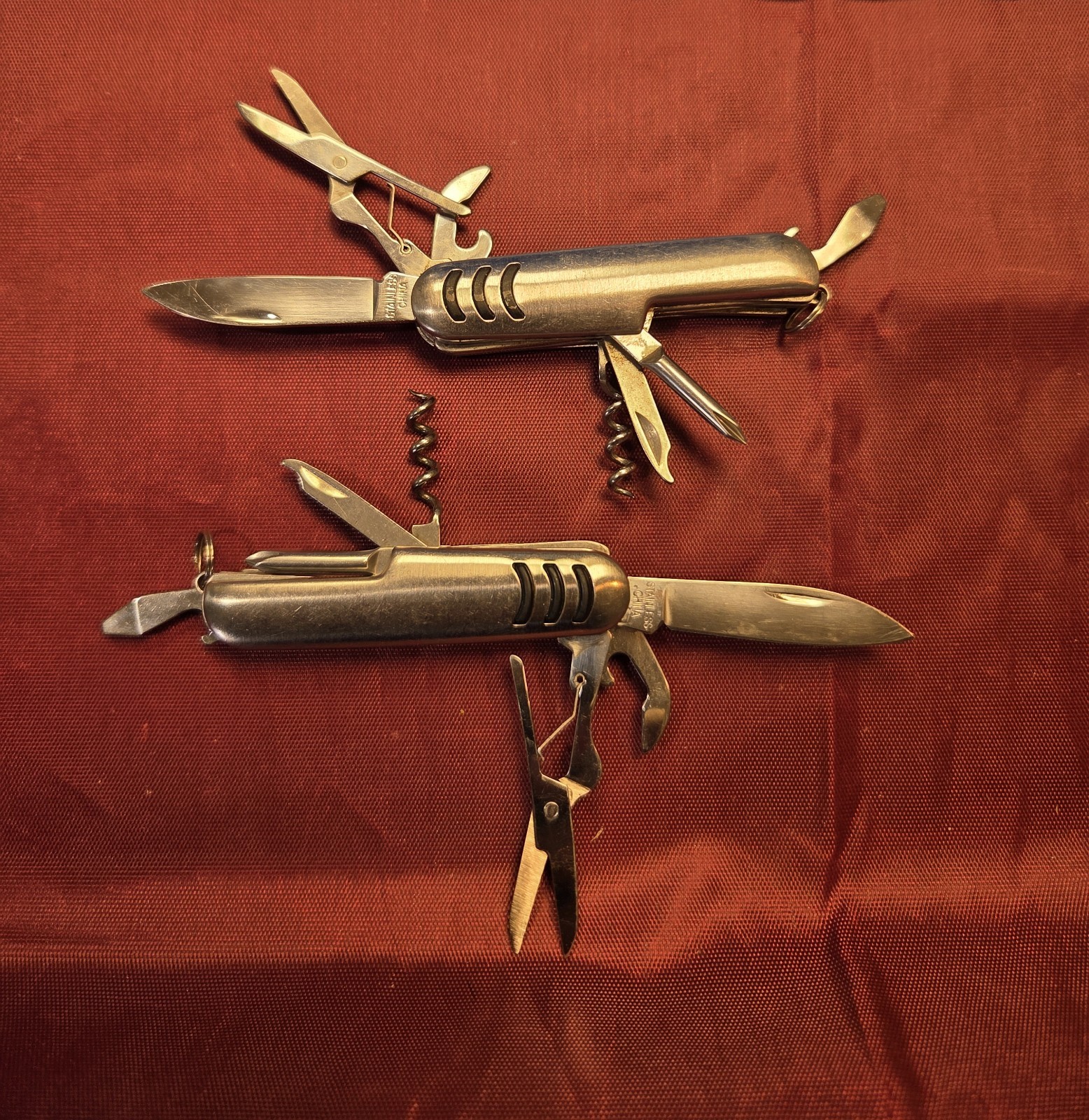 VTG Myron Multi Tool Utility Pocket Knife 7 Tool Silver / chrome + 1 unbranded