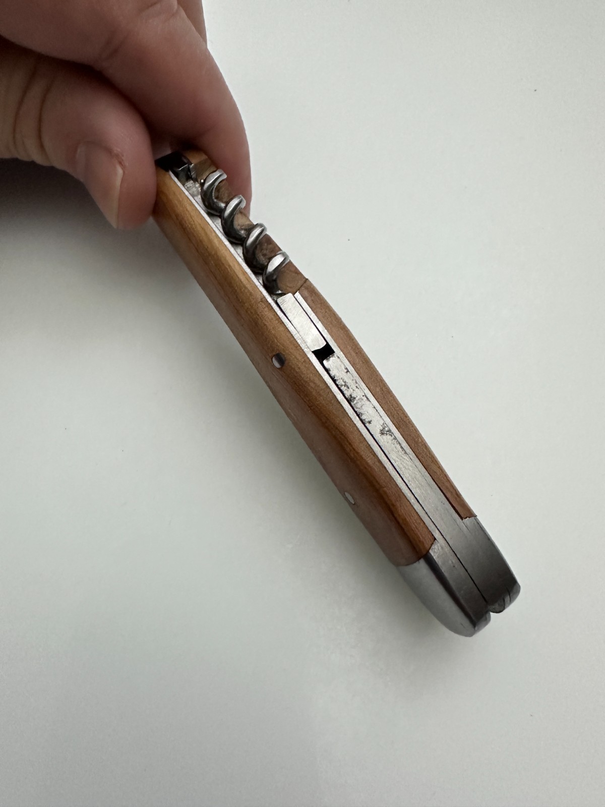 SABOT L’ALSACIEN Burl Wood Pocket Knife Corkscrew Multi tool