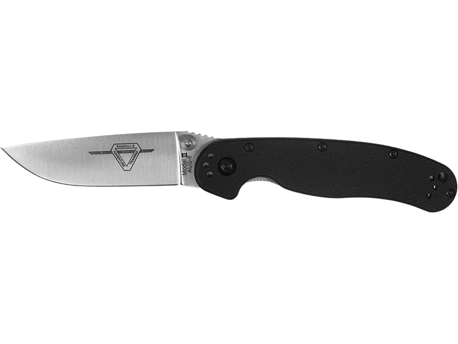 Ontario RAT 2 Pocket Knife 3″ Drop Point AUS-8 Steel Blade Nylon Handle Black