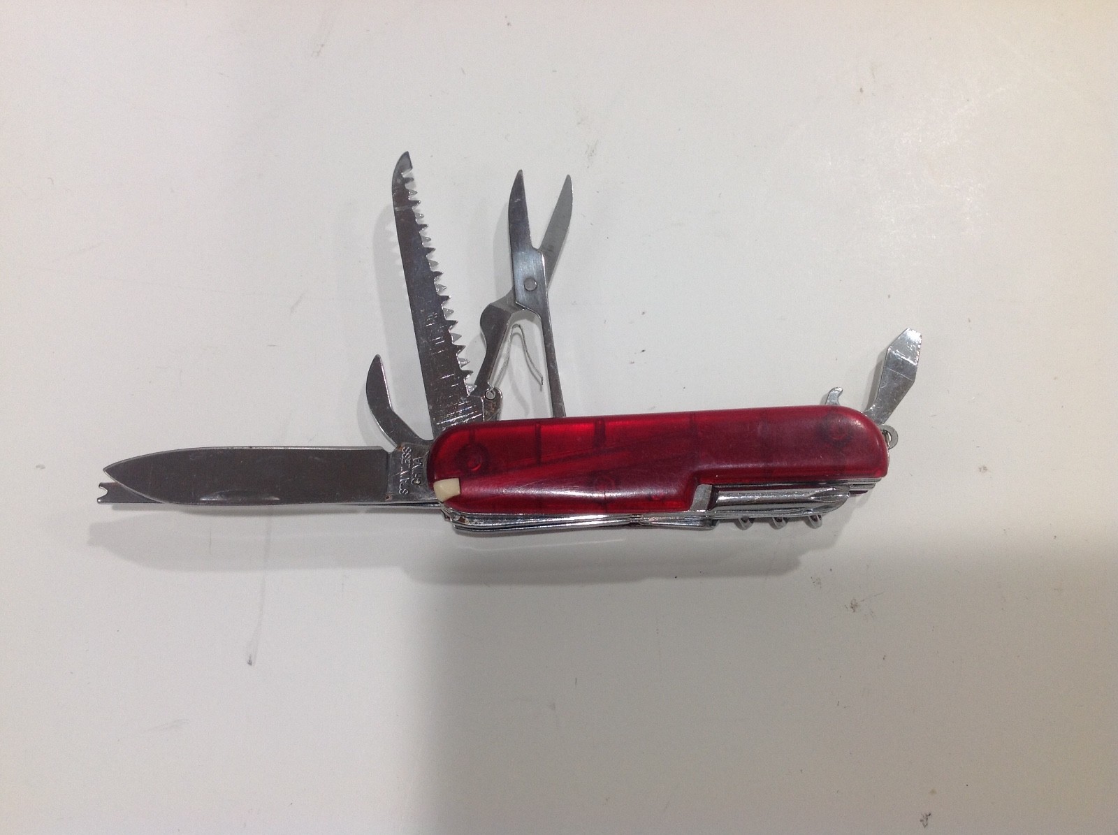 Multi-tool Pocketknife Red 14 tools Stainless Steel 3-1/2″ Inches long