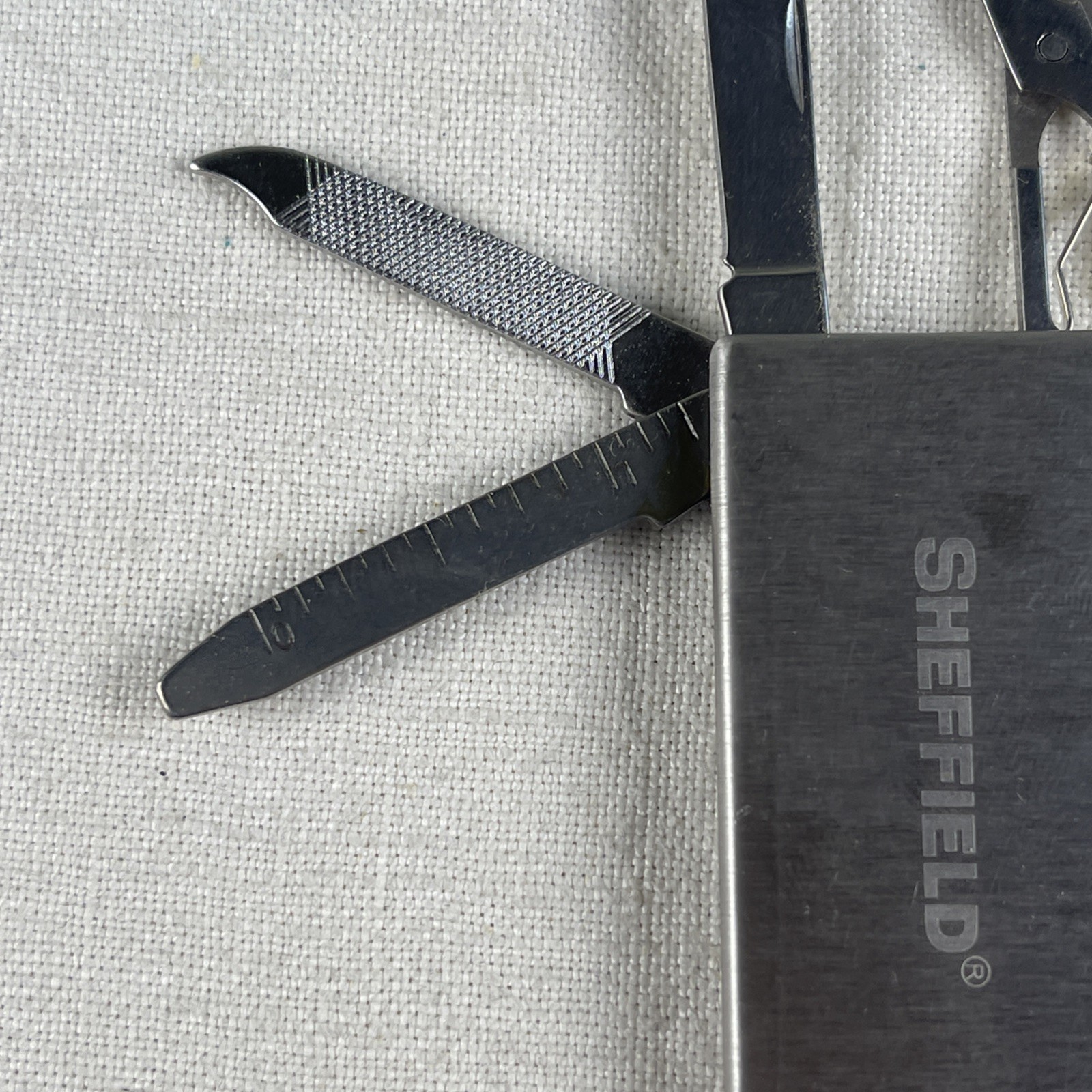 Sheffield Multi Tool Keychain Pocket Knife Scissors File Bottle Opener EDC
