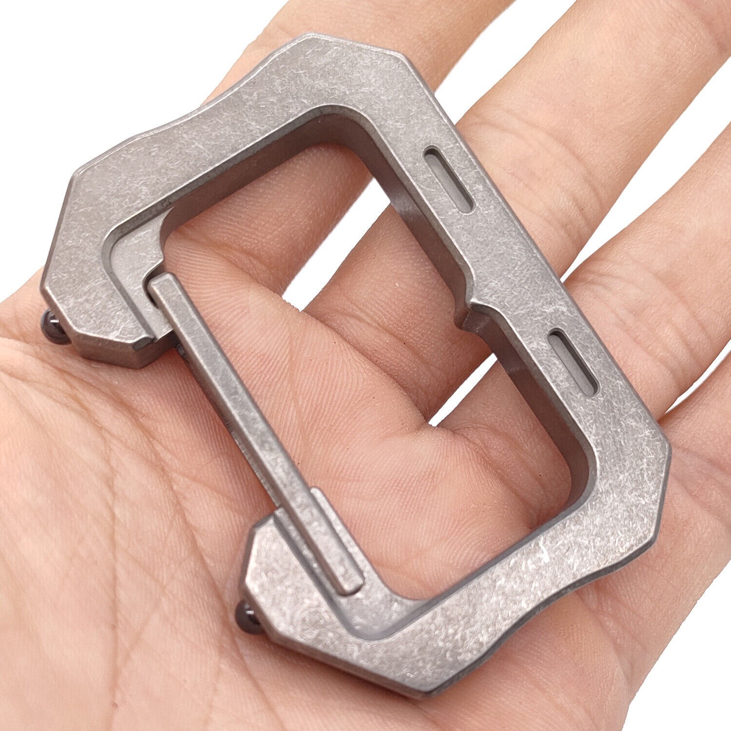 Solid Titanium Alloy Carabiner Survival EDC Multi Tactical Tools Keychain Buckle