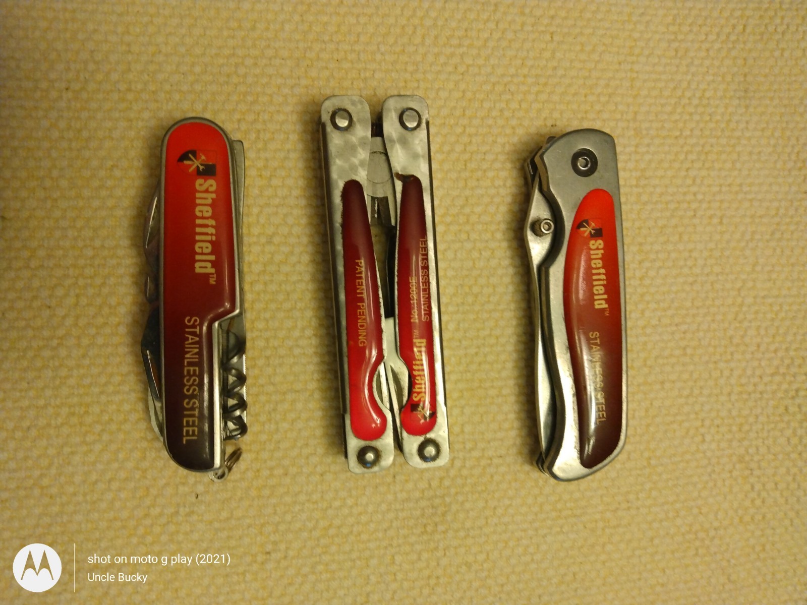 Sheffield Knife Set – Folder, Multi Tool & Camper