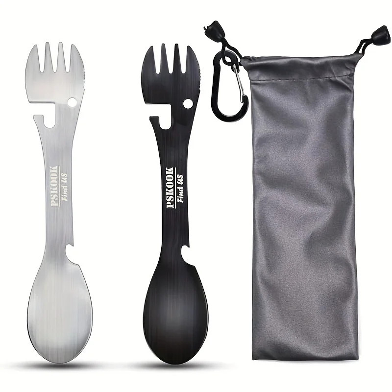 PSKOOK Outdoor Survival Tools 5 in 1 Camping Multi-functional EDC Kit Practical