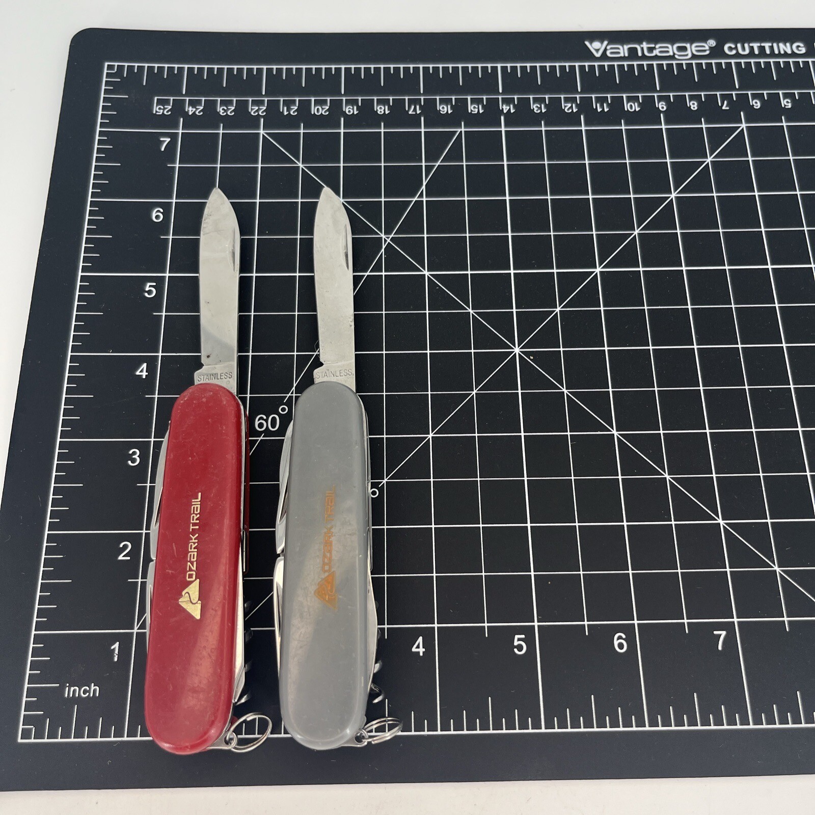 LOT OF 2 Ozark Trail Multi Tool 8-in-1 Pocket Knife – RED & GRAY Color SAVE BIG!