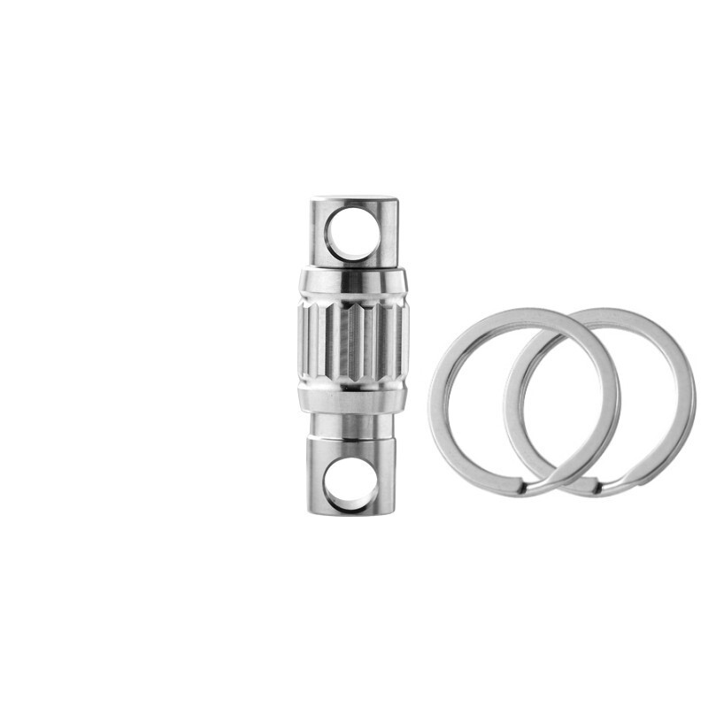 Titanium Quick Release Swivel Keychain EDC Car Key Holder with Double Key Rings
