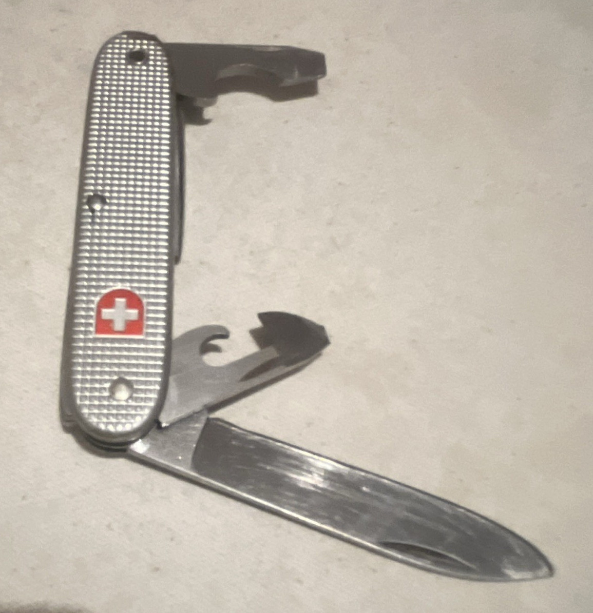 Victorinox Swiss Army Knife Silver Alox 4-Tool Multi-Tool Keyring 2.5in