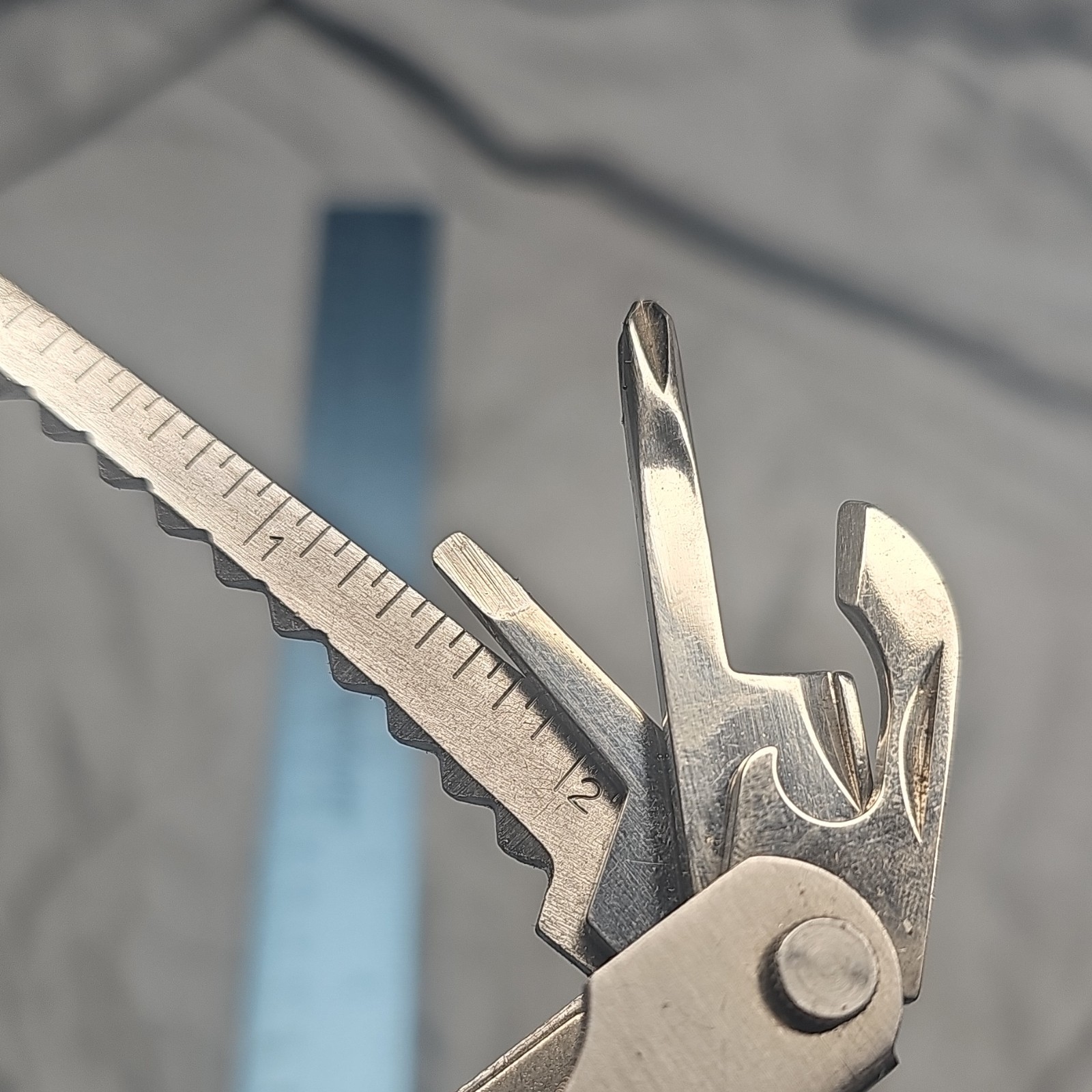 ALLIED Stainless Steel Multi-Tool Pliers 7 Tools: Knife, Saw, Ruler Silver/Black