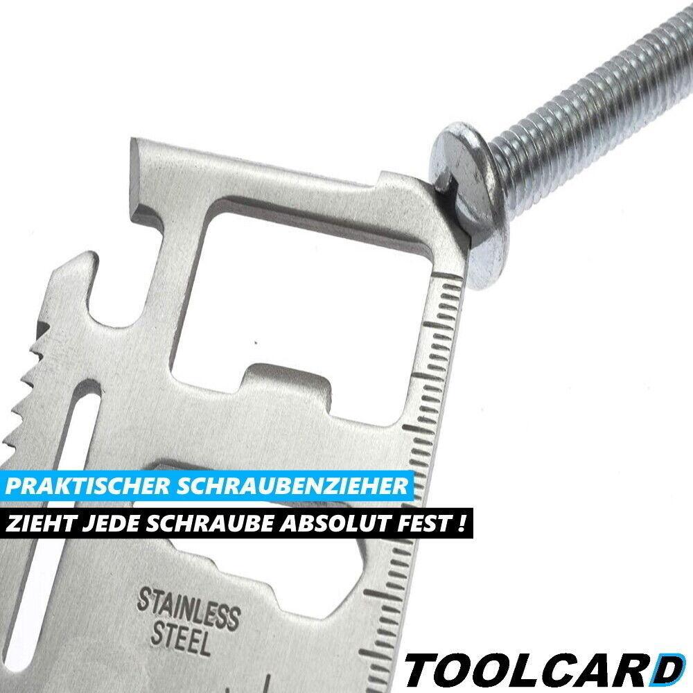TOOLCARD Multitool Credit Card Knife Saw Opener Check Card Tool 14in1