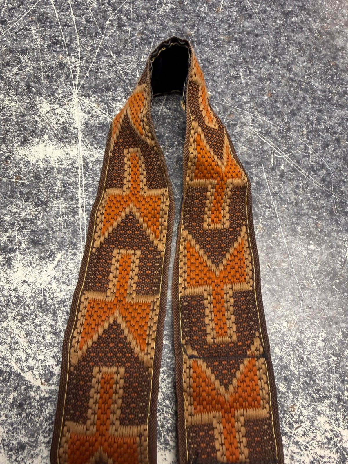 VINTAGE 2″ CAMERA STRAP SOFT BLACK LINED OLD VINTAGE RETRO BANJO