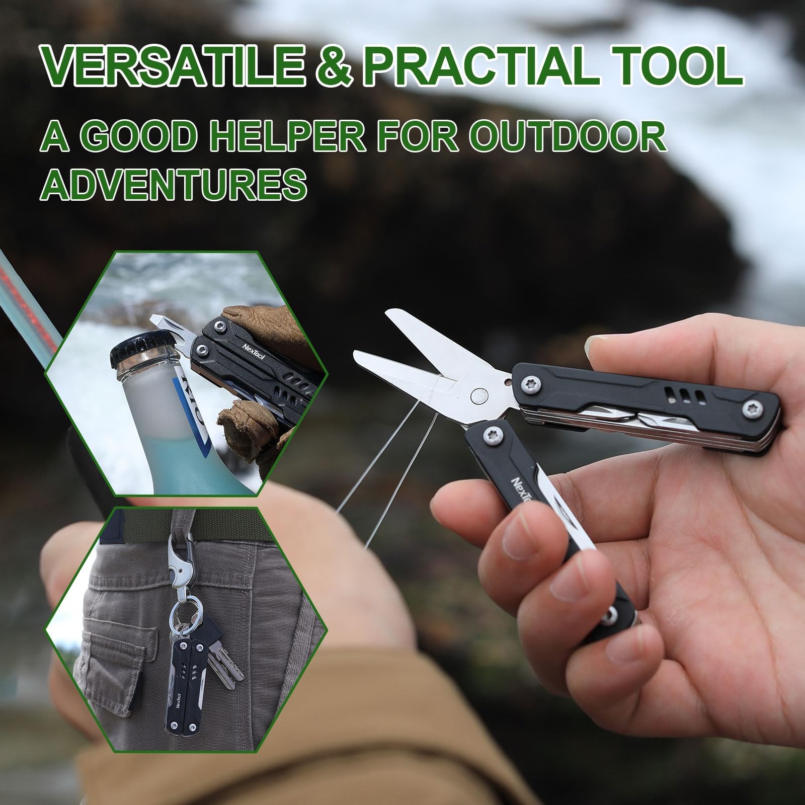 Keychain Multitool, Mini Sailor Scissors, 10 in 1 Mini Multitool with EDC Poc…