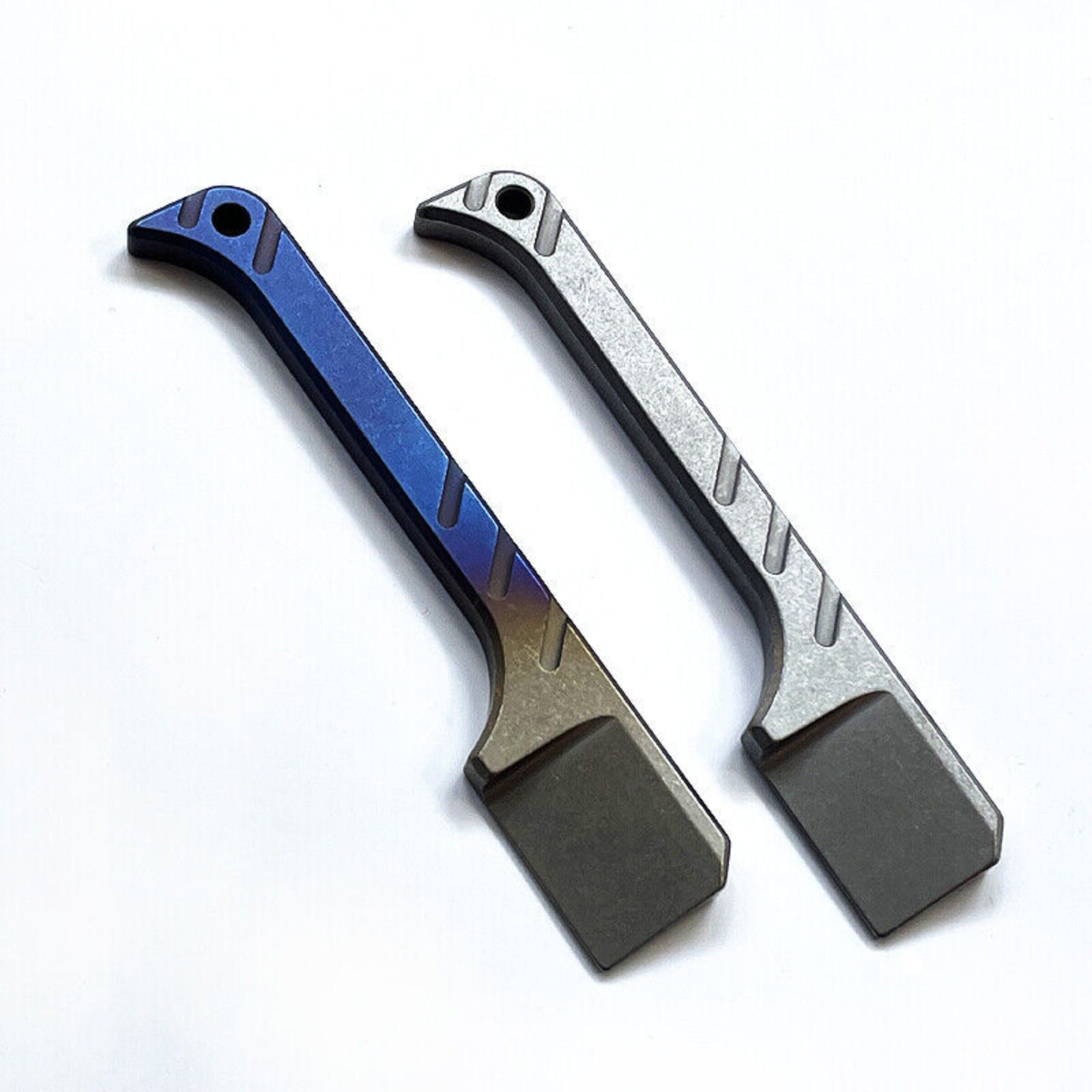 Titanium Alloy Pocket Folding Knife D2 Steel Blade Outdoor EDC Keychain Tool