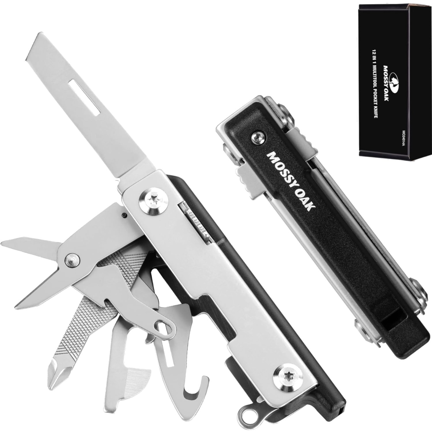 Multitool,12-in-1 EDC Keychain Multitool with Pocket Knife, Scissors, Screwdr…