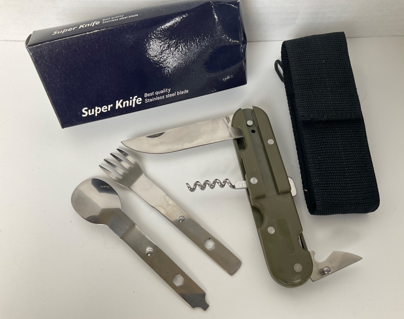 Super Knife Utility Eating MultiTool with Sheath KG605