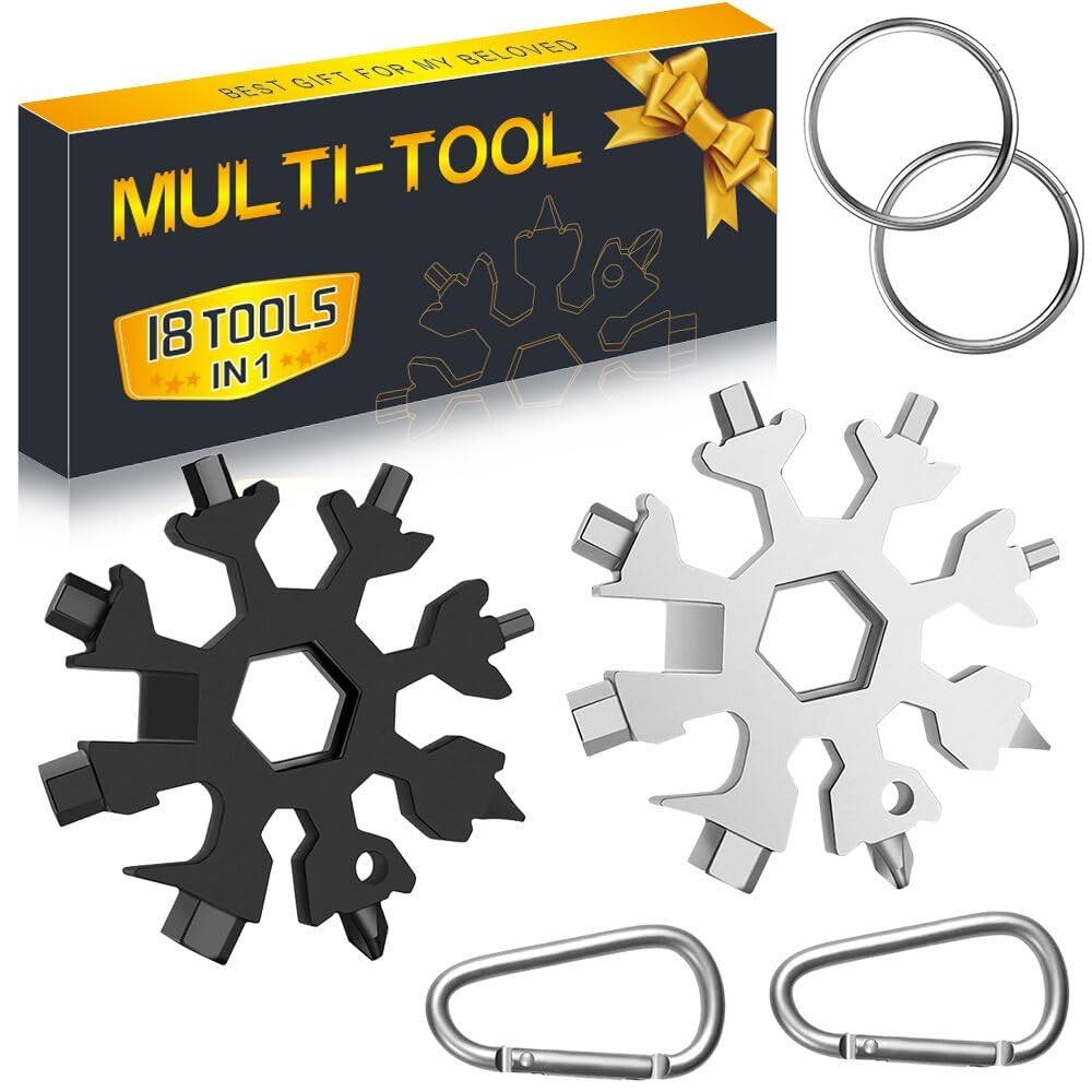 Stocking Stuffers For Adults Men Gifts For Men 2 Pack 18 In 1 Snowflake Multitoo