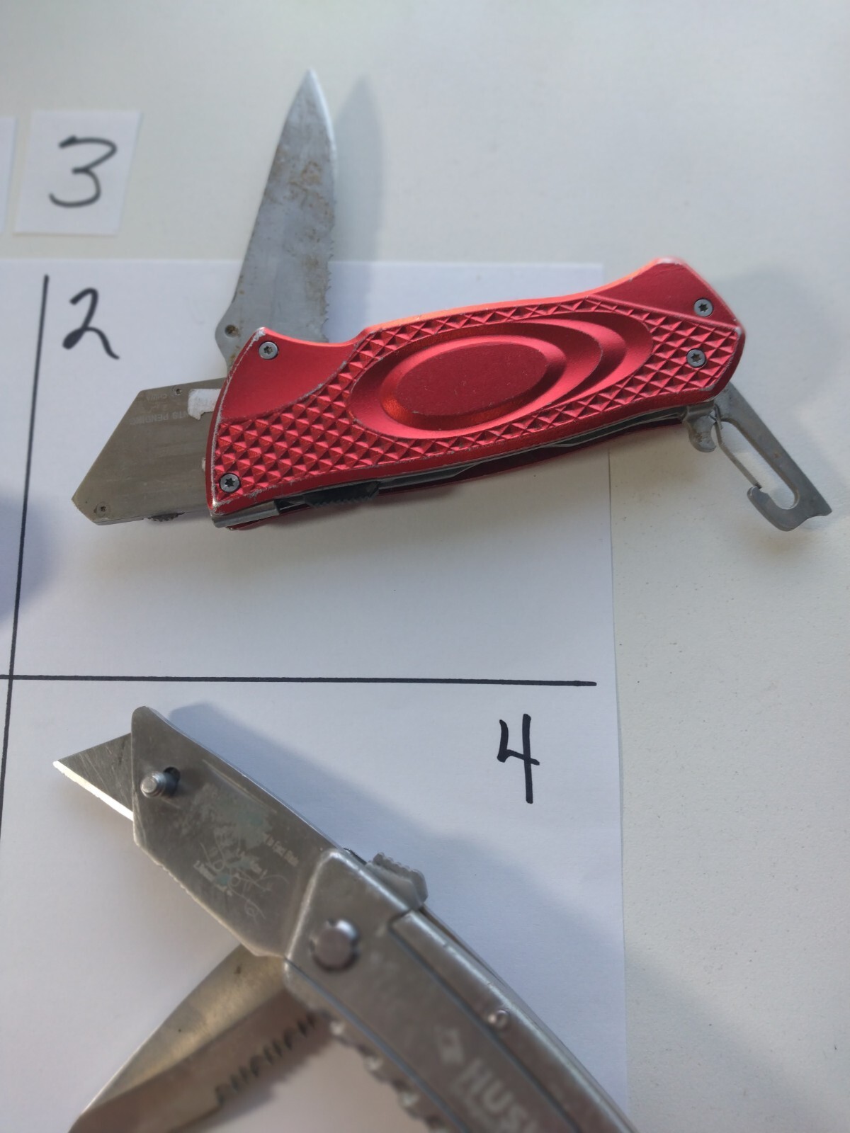 HUSKY, MULTI TOOL FLDING UTIL KNIFE 2 TO CHOOSE FROM $10 EACH OR BEST OFFER WINS