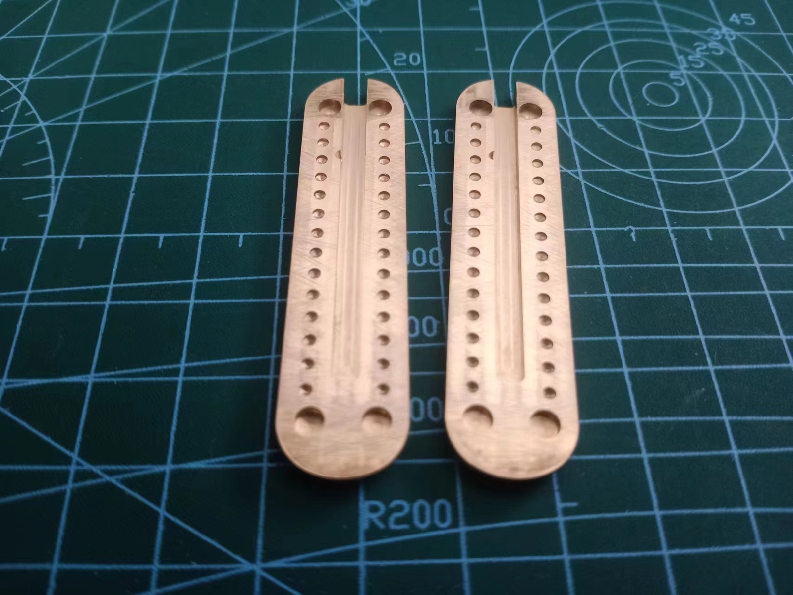 New 1 Pair Brass Handle Scales With Cut-Out for 58MM Victorinox Swiss Army Knife