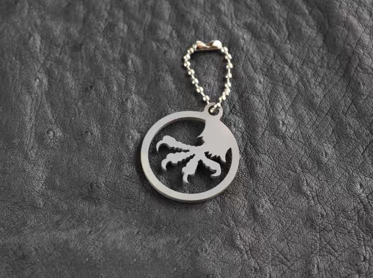 TC4 Titanium Alloy Keychain Necklace PIN Pendant EDC Backpack Decorative Tool