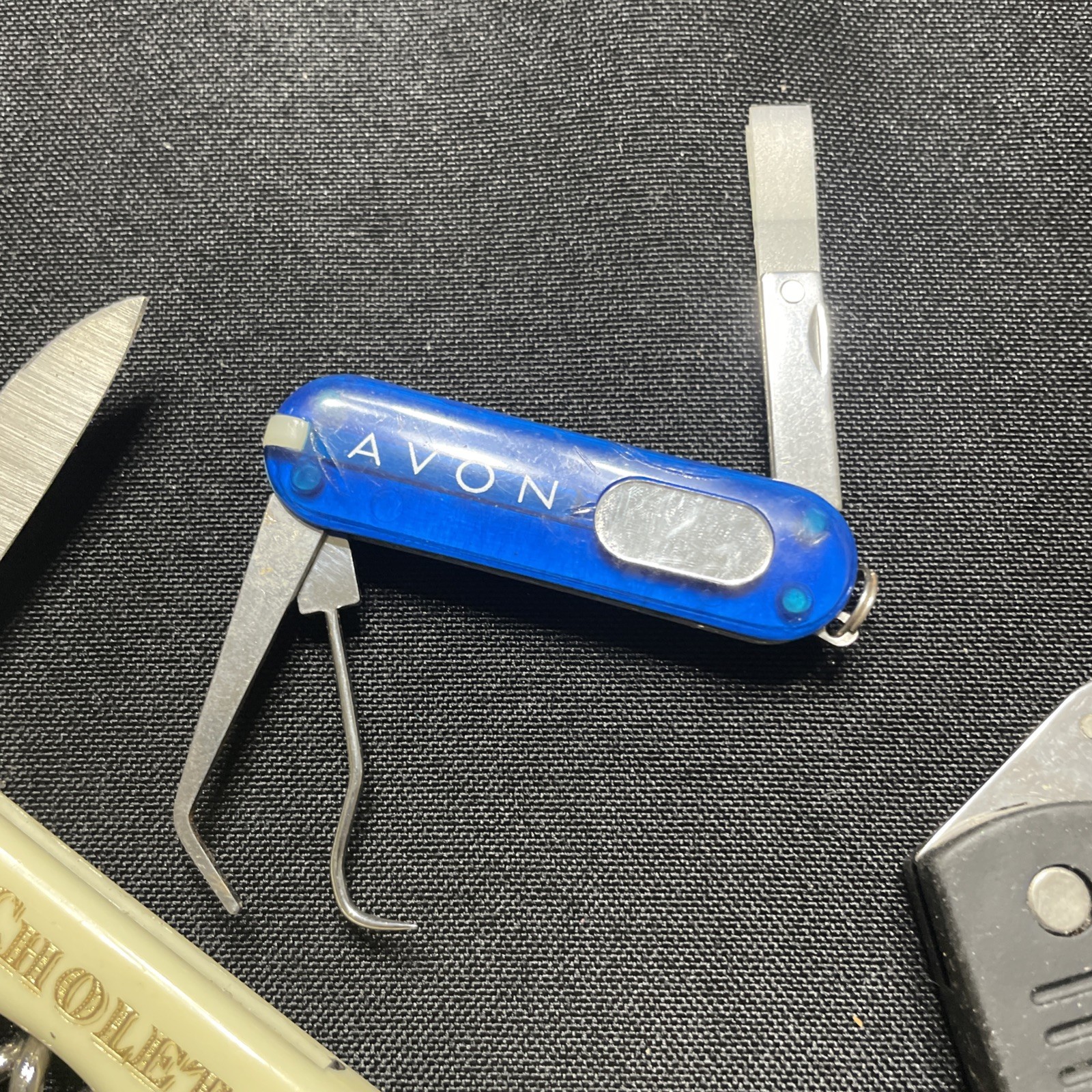 Lot of 4 Pocket Knives & Multi Tools – Folding, Avon Tool, Corkscrew