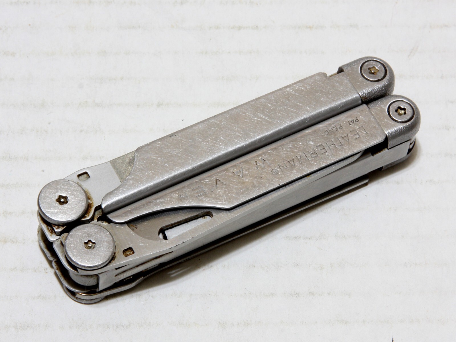 Leatherman Wave USA Multi-Tool Pat Pend Knife Needle Nose Pliers W/Sheath Vtg.