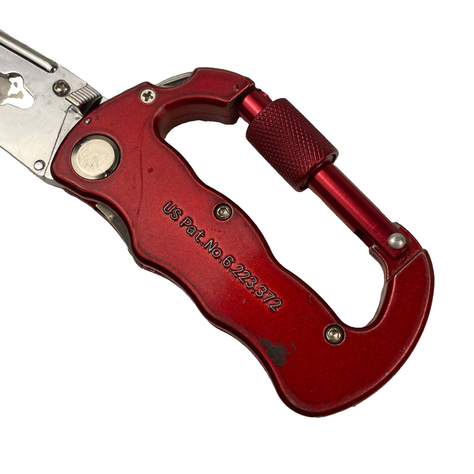 Carabiner Multitool Knife Red Color