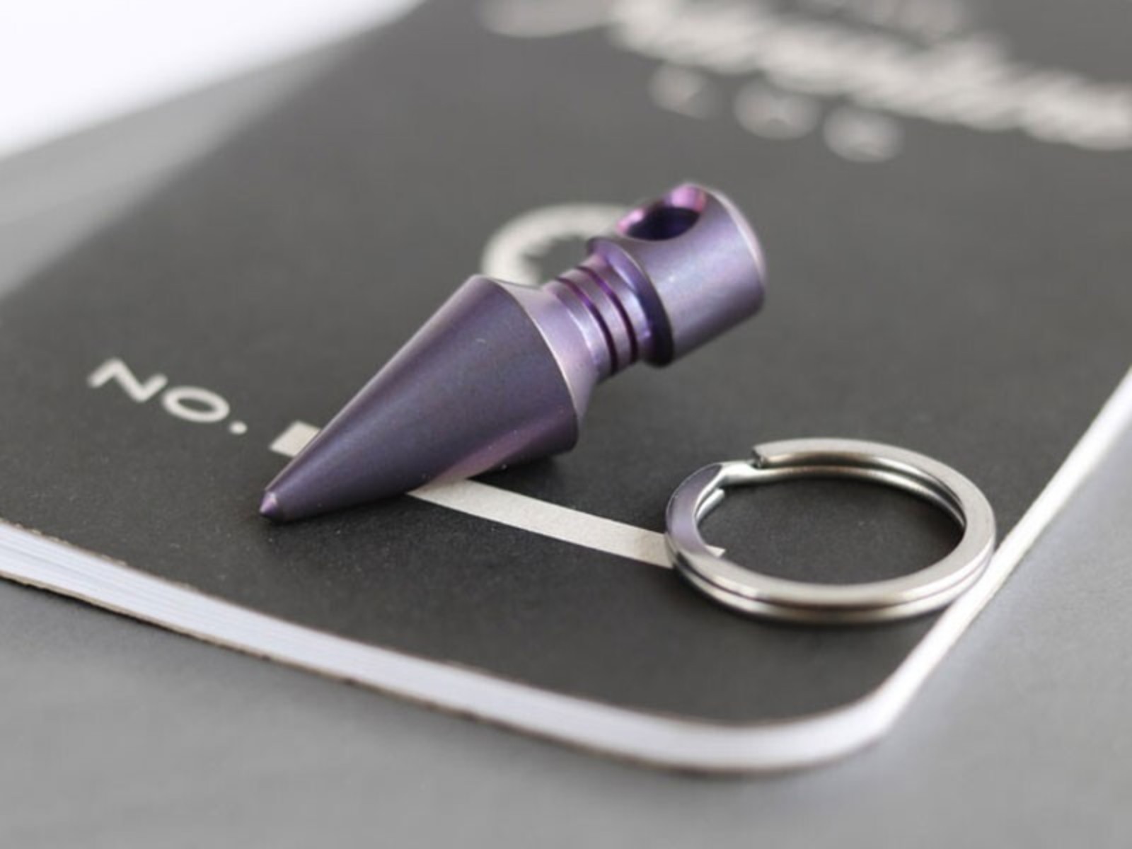 EDC Titanium Alloy Keychain Pendant Bead Necklace Knapsack Decorative DIY Tool