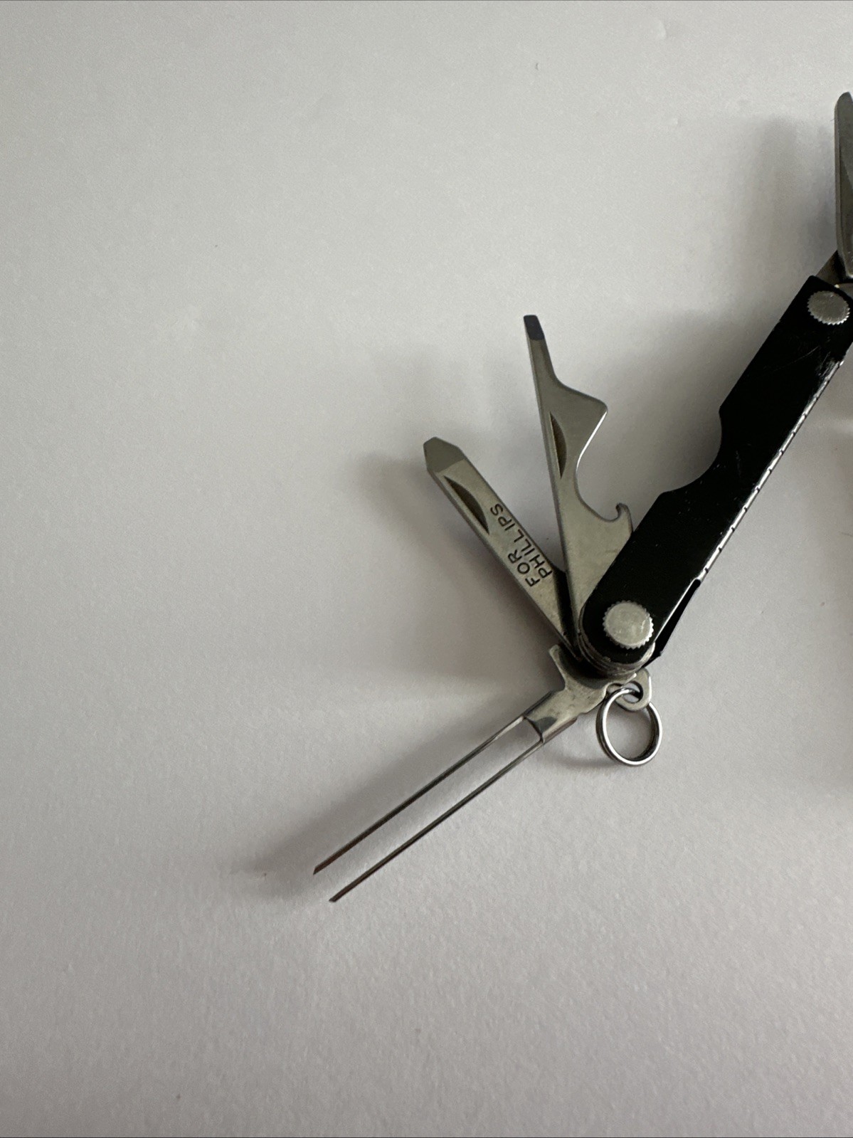 Leatherman Micra Multi-Tool, Knife, Scissors, Key Ring, Black Nice Cond 02/25