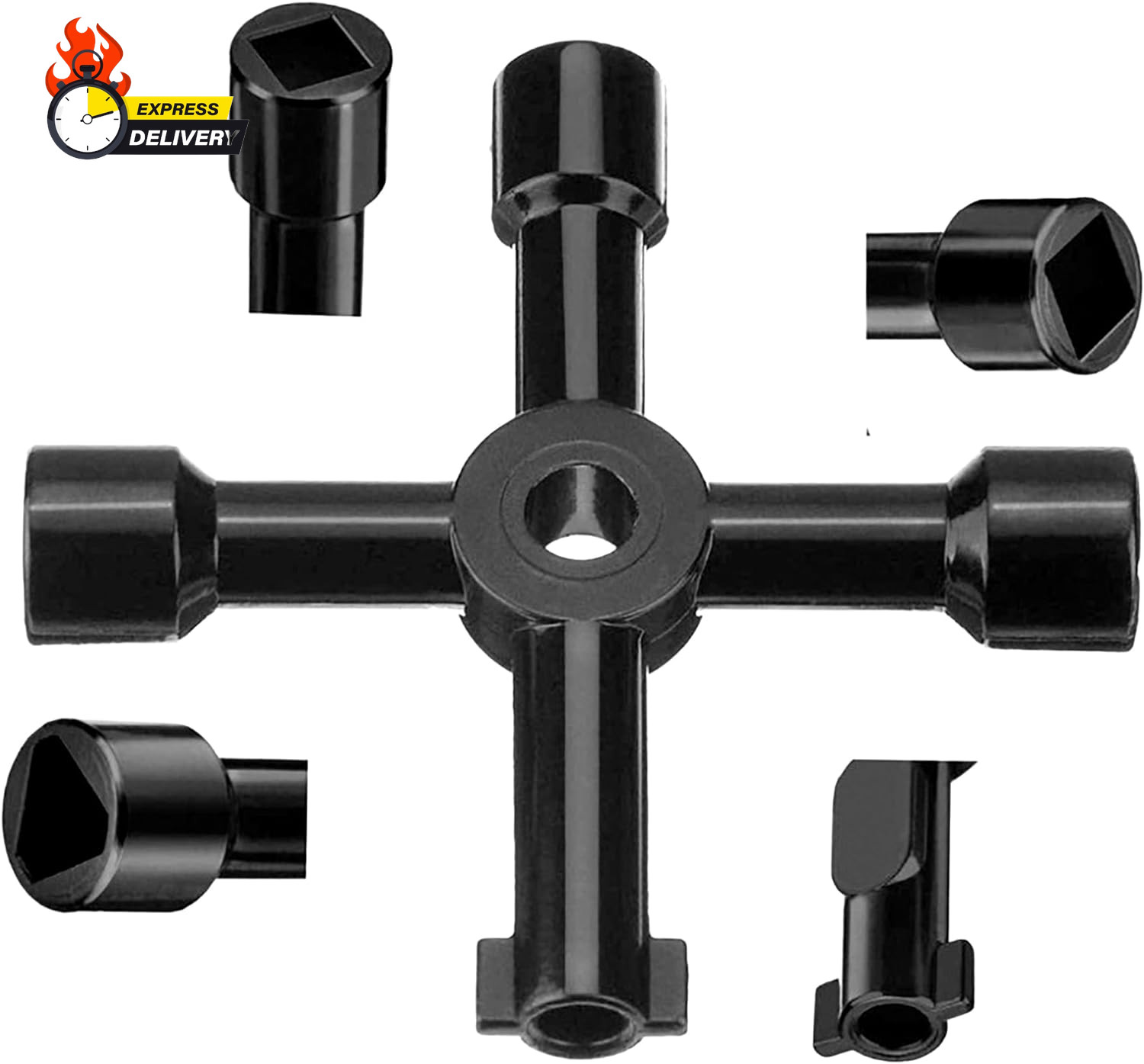 2 Pack Sillcock Key Set, 4 Way Water Key Tool, Multi-Functional Silcock Water Ke