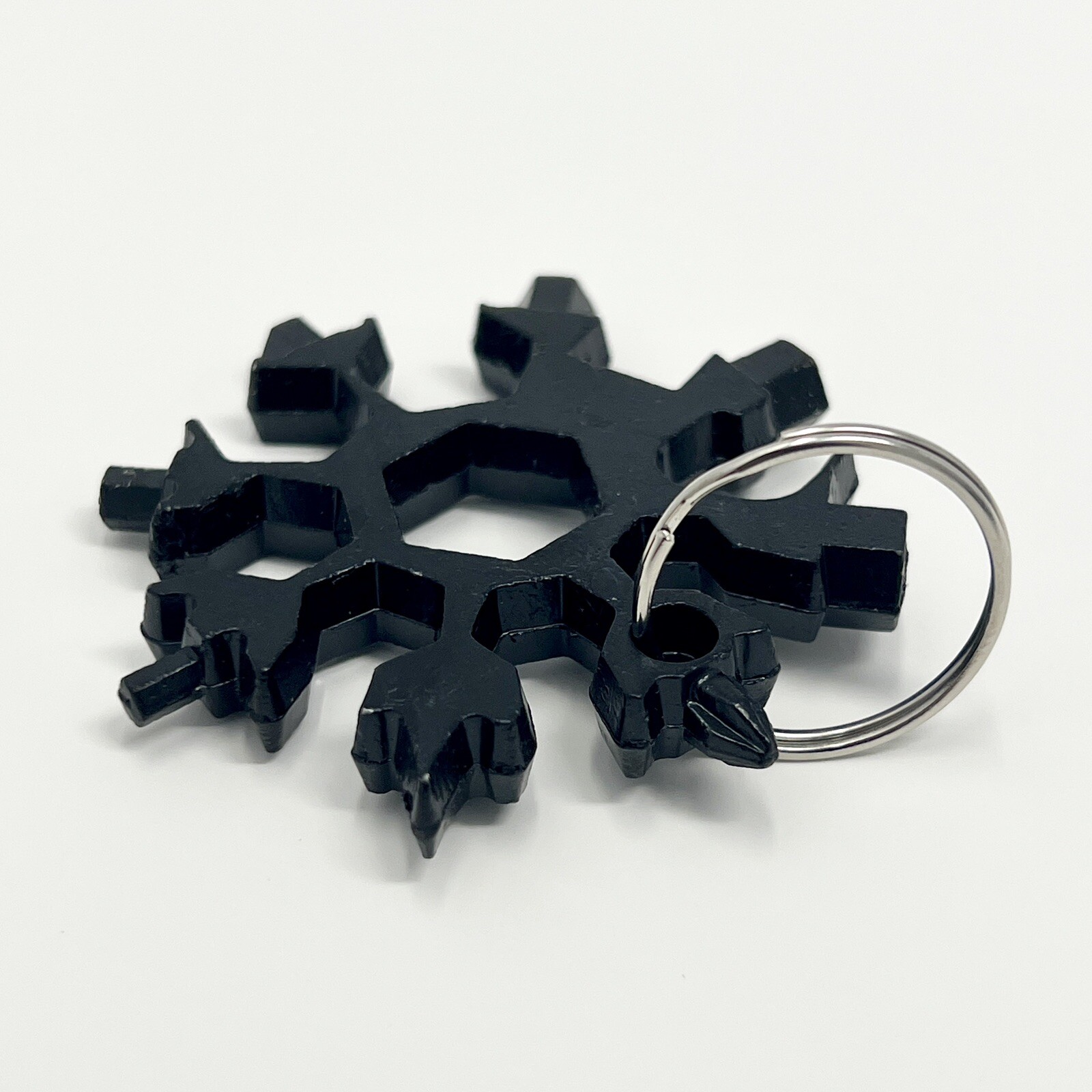 17in1 Keychain Multi Tool Crowbar Screwdriver Hex Wrench Survival EDC Gift Black