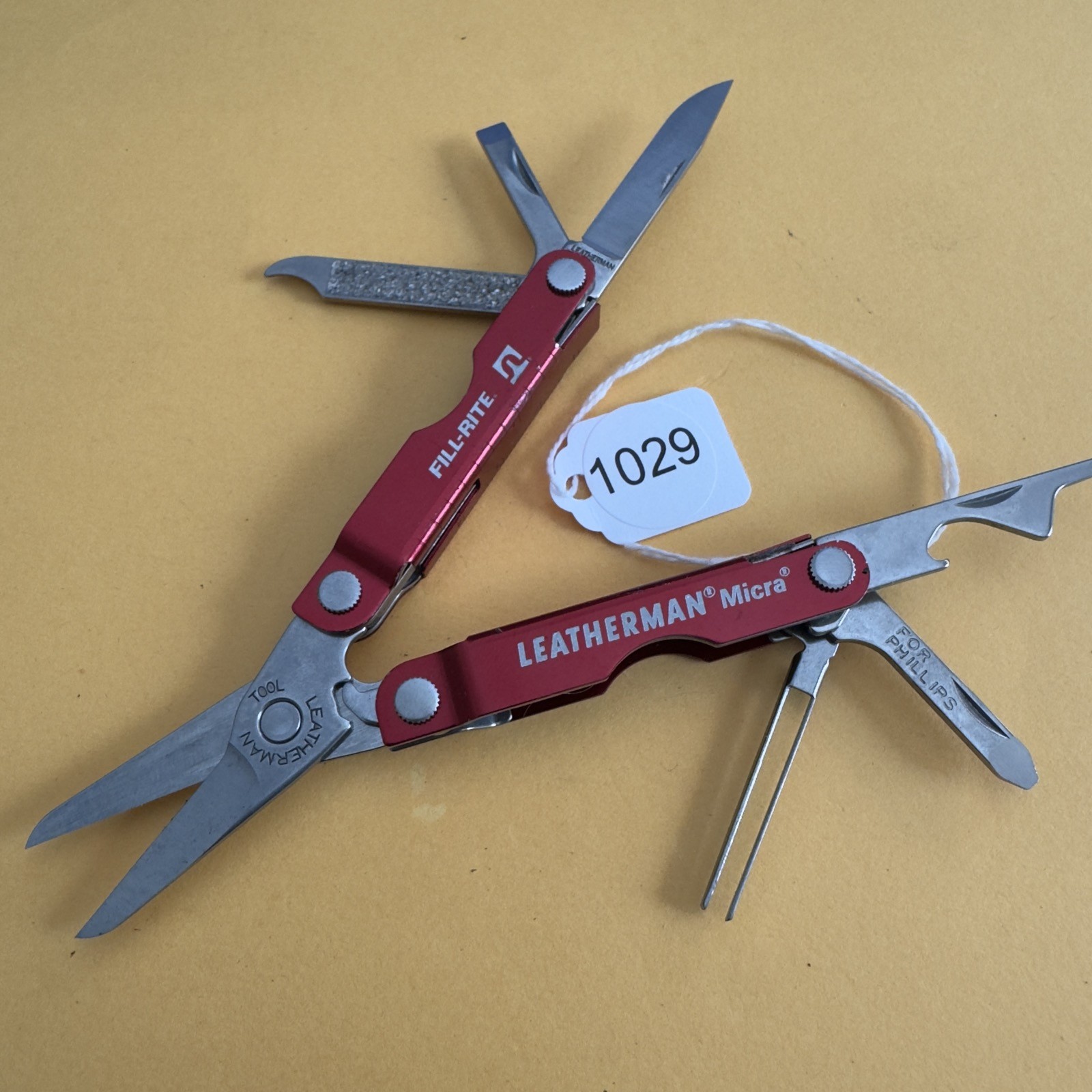 Leatherman Micra Multi Tool Pocket Knife Scissors Stainless Red EDC #1029