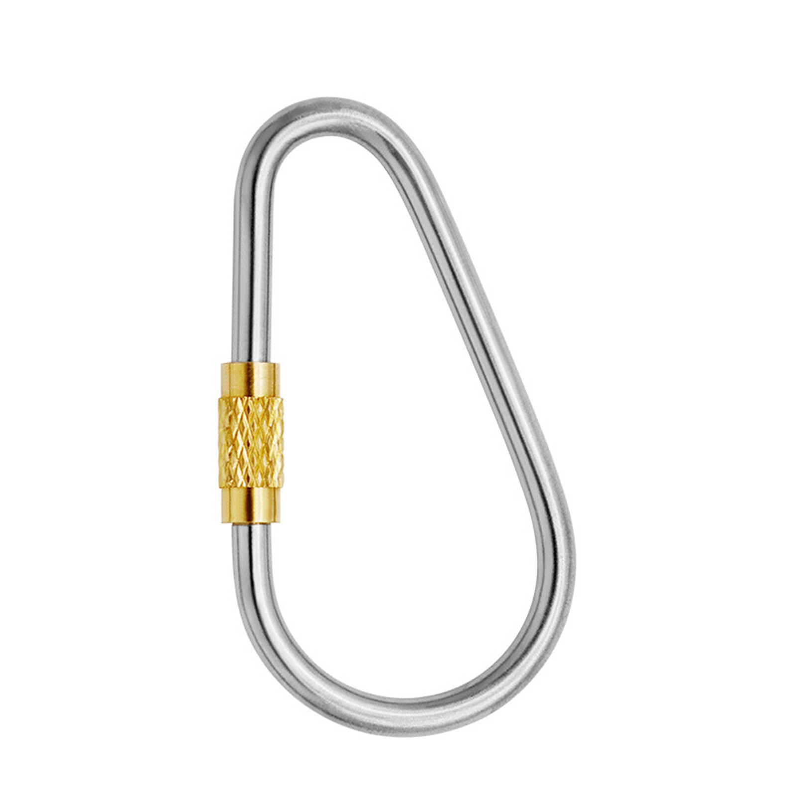 2pcs Titanium Alloy Key Chain Brass Closer Anti Theft Key Ring Loop Buckle Hook