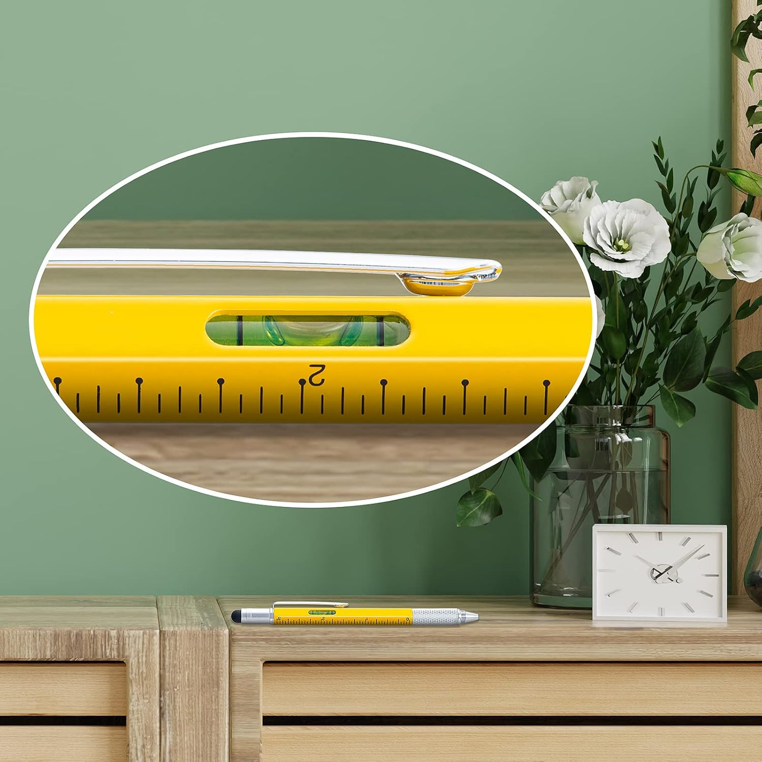 4 Pack Multitool Pen with Extra Refills Set, 6 in 1 Multitool Pen with Ruler & L