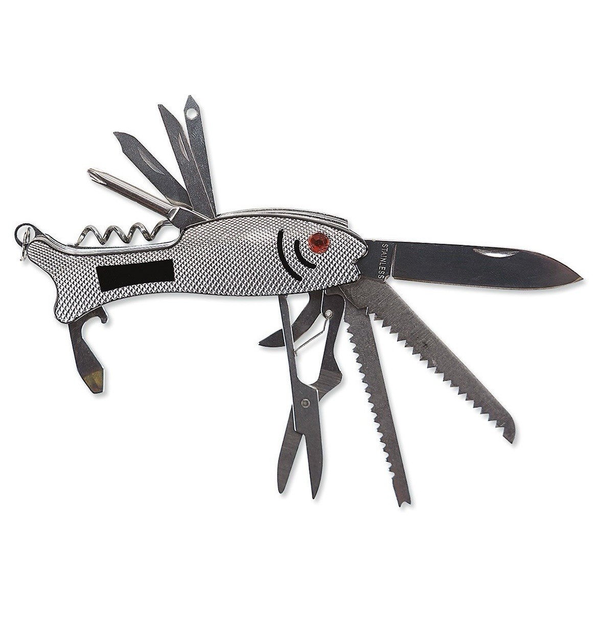 Mad Man Stainless Steel Fishing Multi Tool – Knife, Scissors & Bottle Opener