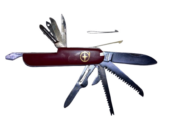 13-Function Red Camping Knife (New, Dealer Old Stock Circa 1998) K-5011R