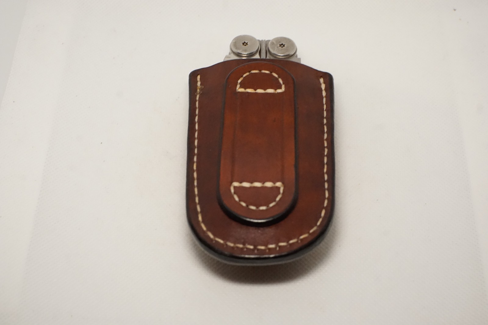 Leatherman wave plus leather sheath handmade dark brown color. Sheath only.