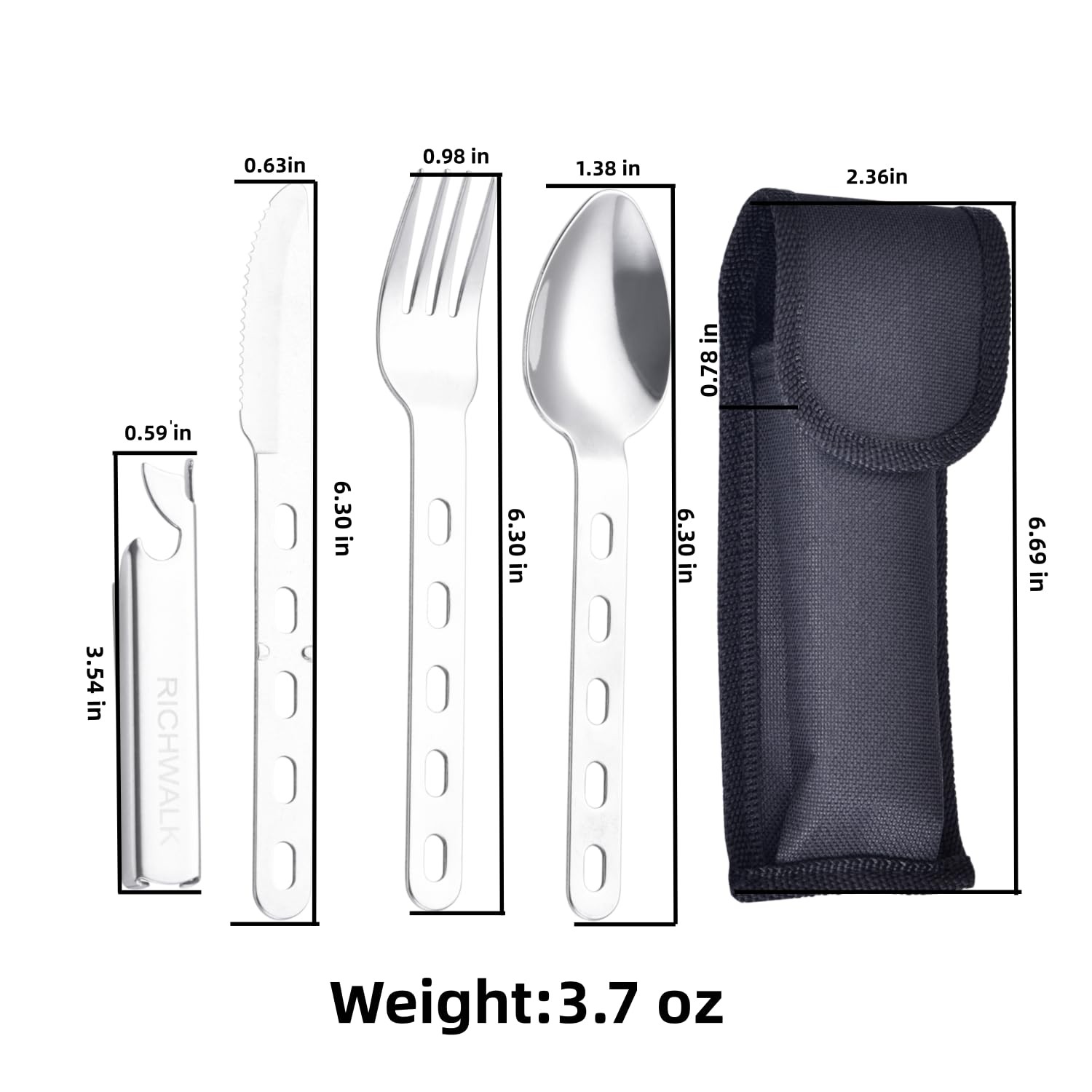 4-in-1 Camping Length: 6.30 in ,Thickness: 0.78 in,Width: 2.36 in, Silver