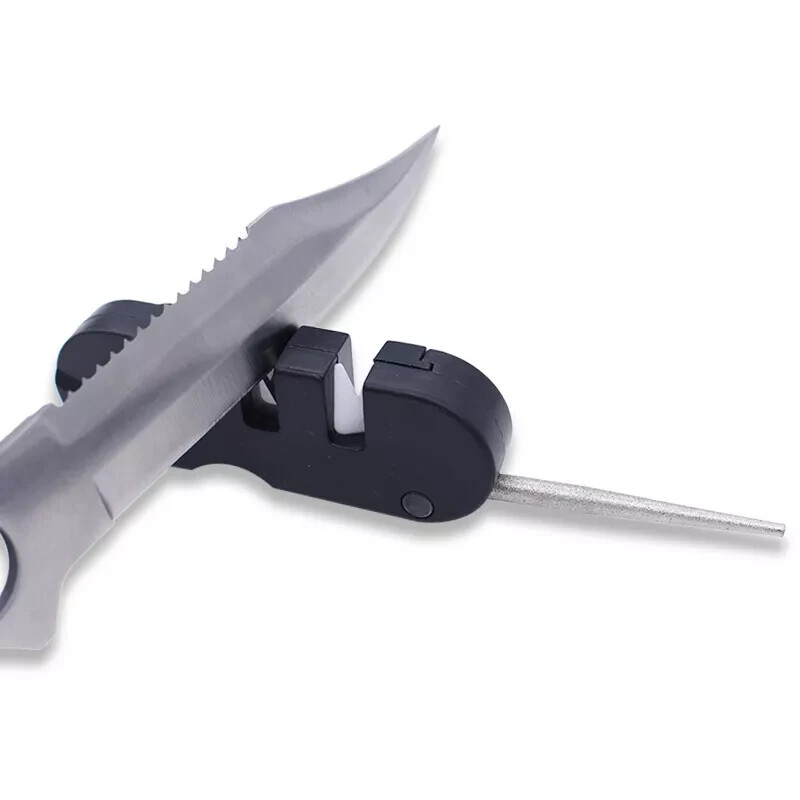 Portable Field Knife Sharper Pocket Two-Grit Sharpening Stone Bushcraft Camping