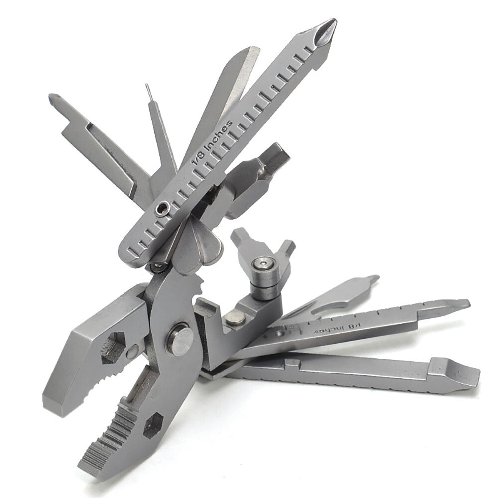 Multi Function Tool Set Mini Foldaway Key Chain Pocket Pliers Screwdriver