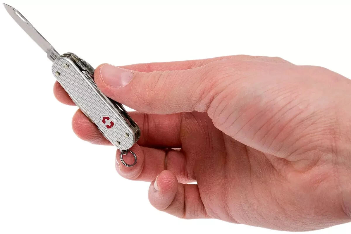 Victorinox Mini Champ Silver Alox – Swiss Army Pocket Knife 58 mm – 14 Tools