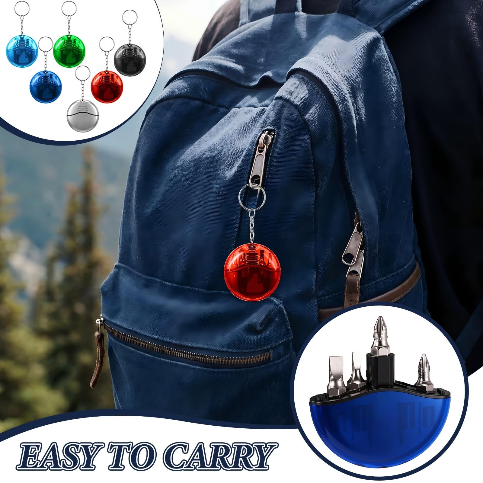18 Pcs Multi Screwdriver Keychain Tool Set – Portable Gifts for Men, Dad, Husban