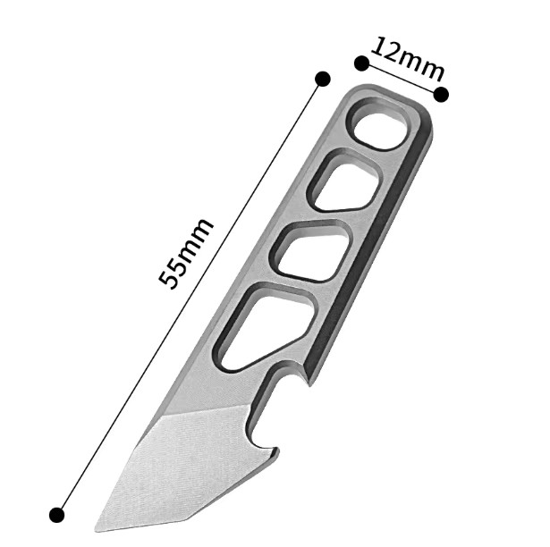 Mini Titanium Alloy Prybar Camping Necklace Pendant Keychain Pendant EDC
