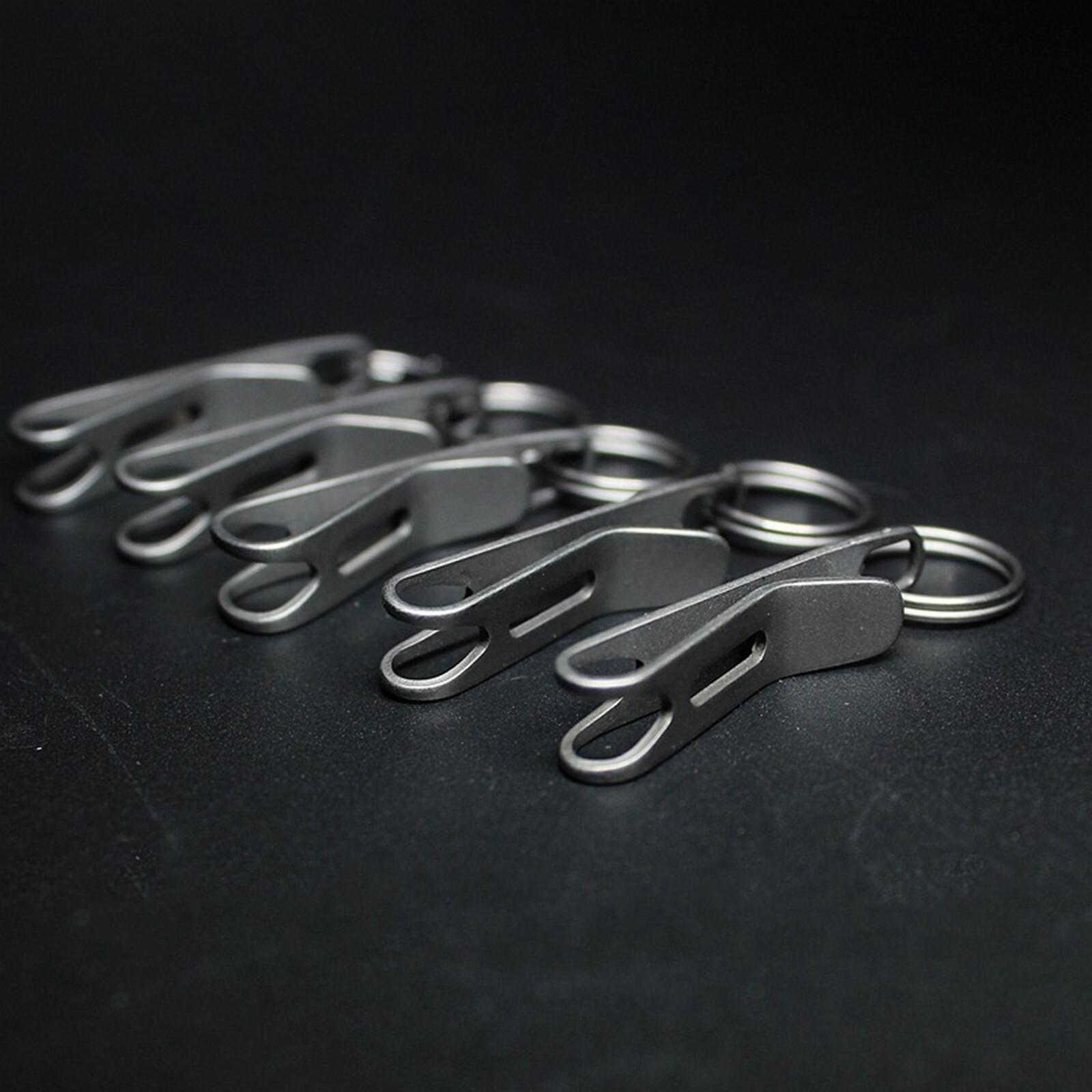 Mini Titanium alloy EDC Gear Pocket Suspension Clip Wallet Tool with Key Ring