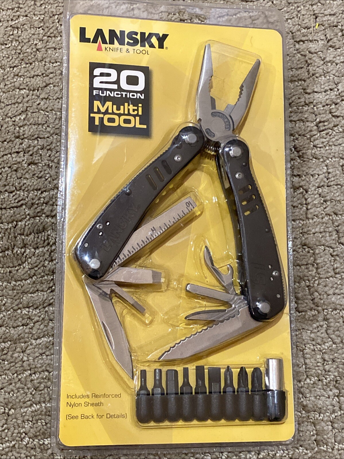 Lansky 20 Function Multi-Tool + 10 Socket Bit Set, Stainless Steel #LMT100B