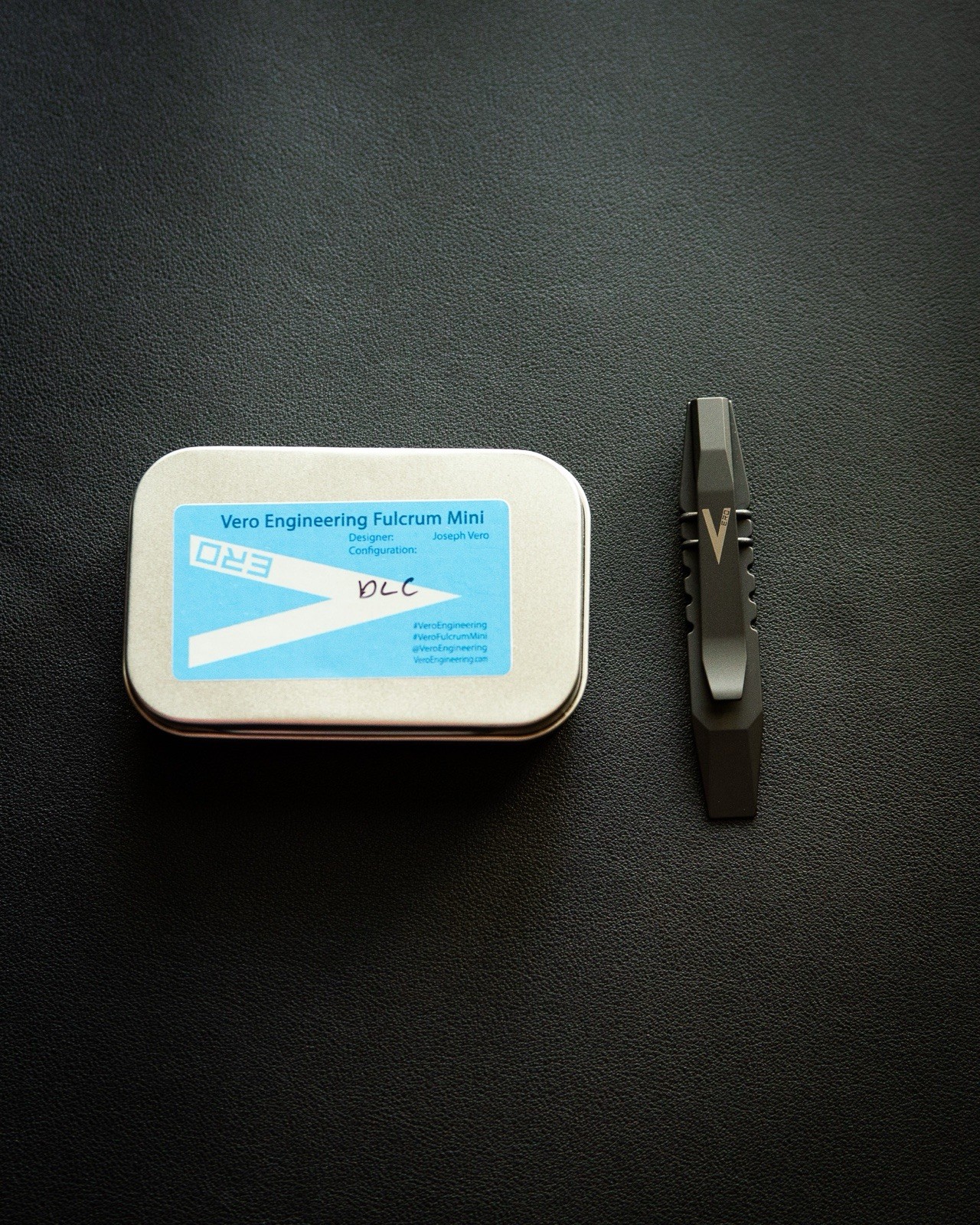 Vero Engineering Fulcrum Mini DLC Titanium Pry Bar EDC Tool w/ Original Tin