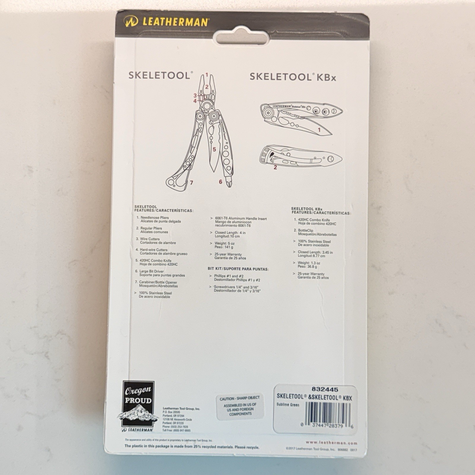 Leatherman Skeletool Green & Leatherman Skeletool KB Green. Discontinued Combo